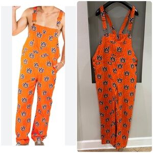 Auburn University Team Denim Overalls! Vellum and Chop. Size Large
